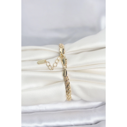 Mey İthalat® CM 14K Gold Renk Sarmal Zincir Model Kadın Bileklik