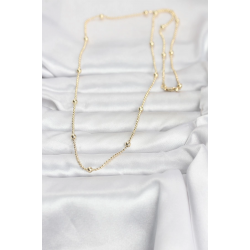 Mey İthalat® CM 14K Gold Renk Top Zincir 60 cm Kadın Kolye