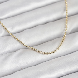 Mey İthalat® CM 14K Gold Renk Top Zincirli Model 60 cm Kadın Kolye