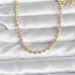 Mey İthalat® CM 14K Gold Renk Top Zincirli Model 60 cm Kadın Kolye