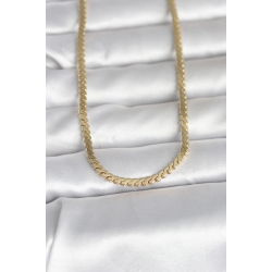 Mey İthalat® CM 14K Gold Renk Yassı Ezme Zincir Model 60 cm Kadın Kolye