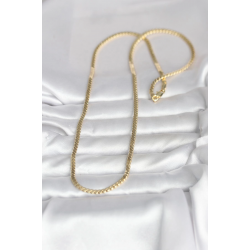 Mey İthalat® CM 14K Gold Renk Yassı Ezme Zincir Model 60 cm Kadın Kolye