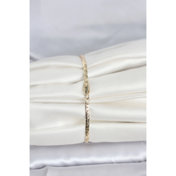 Mey İthalat® CM 14K Gold Renk Yassı Ezme Zincir Model Kadın Bileklik