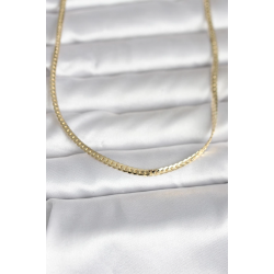 Mey İthalat® CM 14K Gold Renk Yassı Zincir Model 45 cm Kadın Kolye