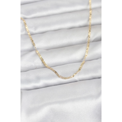 Mey İthalat® CM 14K Gold Renk Yassı Zincir Model 60 cm Kadın Kolye