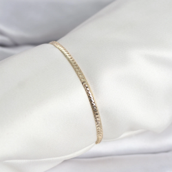 Mey İthalat® CM 14K Gold Renk Yassı Zincir Model Kadın Bileklik