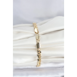 Mey İthalat® CM 14K Gold Renk Yassı Zincir Model Kadın Bileklik