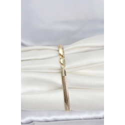 Mey İthalat® CM 14K Gold Renk Yassı Zincir Yılan Model Kadın Bileklik