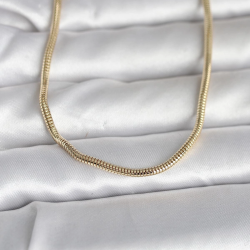 Mey İthalat® CM 14K Gold Renk Yılan Zincir Model 60 cm Kadın Kolye