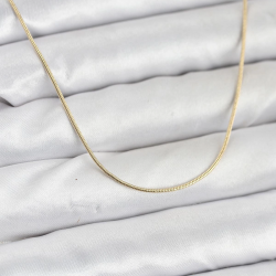 Mey İthalat® CM 14K Gold Renk Yılan Zincir Model Kadın Kolye