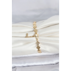 Mey İthalat® CM 14K Gold Renk Yonca Model Kadın Bileklik