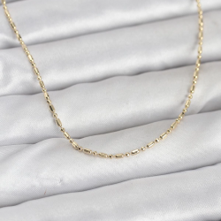 Mey İthalat® CM 14K Gold Renk Zincirli 60 cm Kadın Kolye