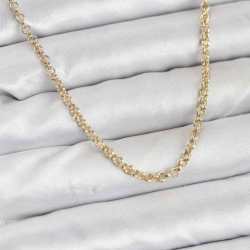 Mey İthalat® CM Gold Renk Pirinç Halkalı Model Kadın Kolye