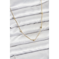 Mey İthalat® CM Gold Renk Top Zincirli Kadın Kolye