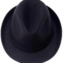 Mey İthalat® Çocuk Boy Siyah Kumaş Fötr Şapka Gösteri Şapkası Michael Jackson Şapkası 54 No