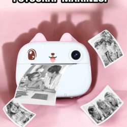 Mey İthalat® Çocuk Fotoğraf Makinesi Dijital HD Video Rulo Kağıt Baskılı Yazıcı