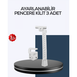 Mey İthalat® Çocuk Güvenliği İçin Cam Pencere Kilidi 3 Adet