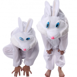 Mey İthalat® Çocuk Tavşan Kostümü Beyaz Renk 2-3 Yaş 80 cm