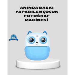 Mey İthalat® Çocuklar İçin Dijital Kamera Termal Yazıcı 48MP Çift Kamera 1300mAh Batarya