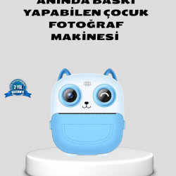 Mey İthalat® Çocuklar İçin Dijital Kamera Termal Yazıcı 48MP Çift Kamera 1300mAh Batarya