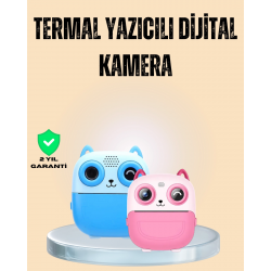 Mey İthalat® Çocuklar İçin Eğlenceli Dijital Kamera 1300mAh Şarjlı
