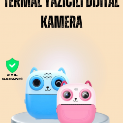 Mey İthalat® Çocuklar İçin Eğlenceli Dijital Kamera 1300mAh Şarjlı