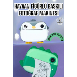 Mey İthalat® Çocuklar için Fotoğraf Makinesi Anlık Baskı Makinesi HD Görüntü Kalitesi
