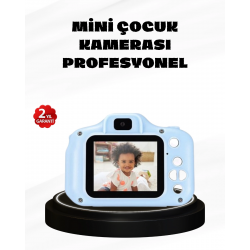 Mey İthalat® Çocuklar İçin Mini Dijital Kamera – 1080p HD, 2.0 İnç Ekran, Komik Filtreli ve Şarjlı
