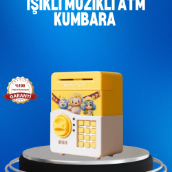Mey İthalat® Çocuklar İçin Sarı Elektronik Şifreli Para Biriktirme Kumbarası