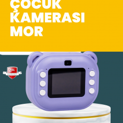 Mey İthalat® Çocuklar İçin Şipşak Baskı Kamera – 18 Efektli, Oyun ve Müzik Özellikli