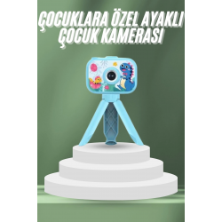 Mey İthalat® Çocuklara Özel Ayaklı Mini Fotoğraf Makinesi Dijital LCD Ekran