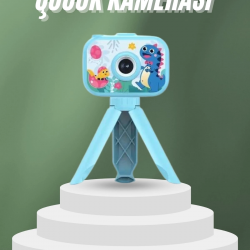 Mey İthalat® Çocuklara Özel Ayaklı Mini Fotoğraf Makinesi Dijital LCD Ekran