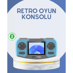 Mey İthalat® Çocuklara Özel Retro Oyun Konsolu Portatif Eğlence Cihazı