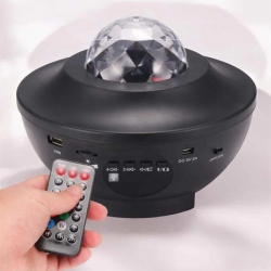 Mey İthalat® Çocuklara Özel Şarjlı Bluetooth Hoparlör Parti Led Lambası Yıldızlı Projeksiyon