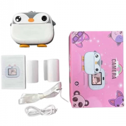 Mey İthalat® Çocuklara Özel Şirin Tasarımlı Mini Fotoğraf Yazıcısı 3 Adet Rulo Hediyeli