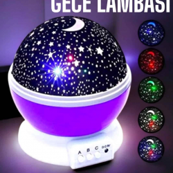 Mey İthalat® Çocuklara Özel Yıldızlı Gece Lambası