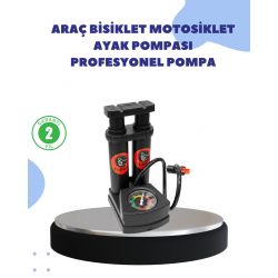 Mey İthalat® Çok Amaçlı Ayaklı Lastik Pompası Yüksek Hassasiyetli