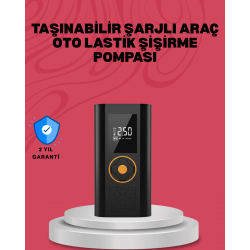 Mey İthalat® Çok Amaçlı Dijital Lastik Pompası Araç Bisiklet Top Uyumlu