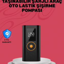 Mey İthalat® Çok Amaçlı Dijital Lastik Pompası Araç Bisiklet Top Uyumlu