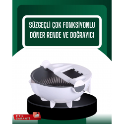 Mey İthalat® Çok Amaçlı Hazneli Sebze Rende Doğrayıcı ve Soyucu