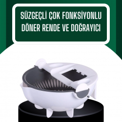 Mey İthalat® Çok Amaçlı Hazneli Sebze Rende Doğrayıcı ve Soyucu