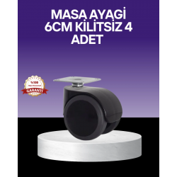 Mey İthalat® Çok Amaçlı Kilitsiz Masa Ayağı Tekerleği 6 cm