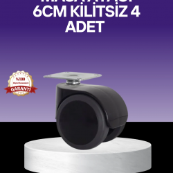 Mey İthalat® Çok Amaçlı Kilitsiz Masa Ayağı Tekerleği 6 cm