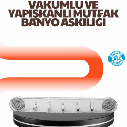 Mey İthalat® Çok Amaçlı Vakumlu Askılık Yapışkanlı Kolay Montajlı