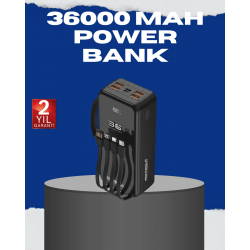 Mey İthalat® Çok Çıkışlı Taşınabilir Şarj Cihazı Dijital Göstergeli