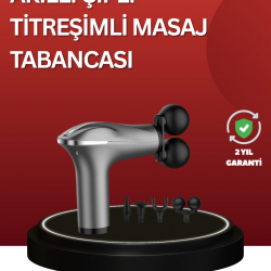Mey İthalat® Çok Fonksiyonlu 4 Başlıklı Şarjlı Masaj Aleti Kas Ağrısı Rahatlatıcı