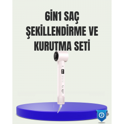 Mey İthalat® Çok Fonksiyonlu 6 Başlıklı Saç Kurutma ve Şekillendirme Seti
