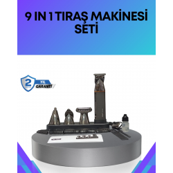 Mey İthalat® Çok Fonksiyonlu 9’u 1 Arada Tıraş Makinesi Şarjlı Saç Sakal Düzeltici