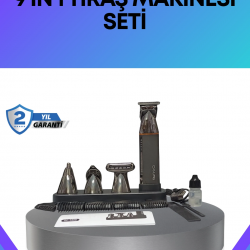 Mey İthalat® Çok Fonksiyonlu 9’u 1 Arada Tıraş Makinesi Şarjlı Saç Sakal Düzeltici