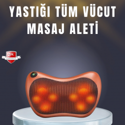 Mey İthalat® Çok Fonksiyonlu Boyun Bel Sırt Masaj Yastığı Araç İçi Uyumlu